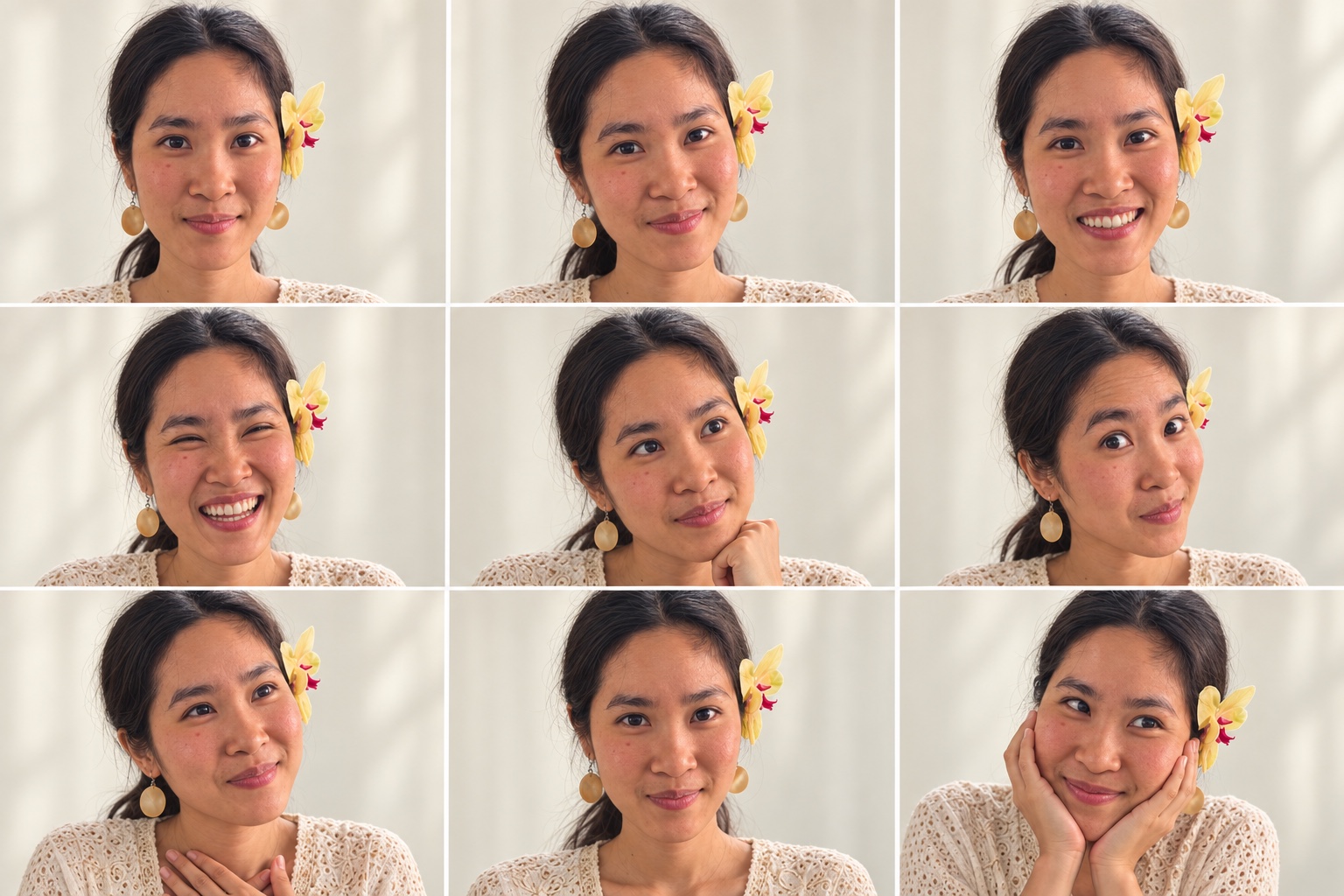 Trâm Anh : Feuille d'expressions faciales et de jeu · continuité v1